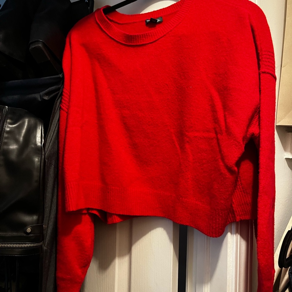 Red Cropped Sweater